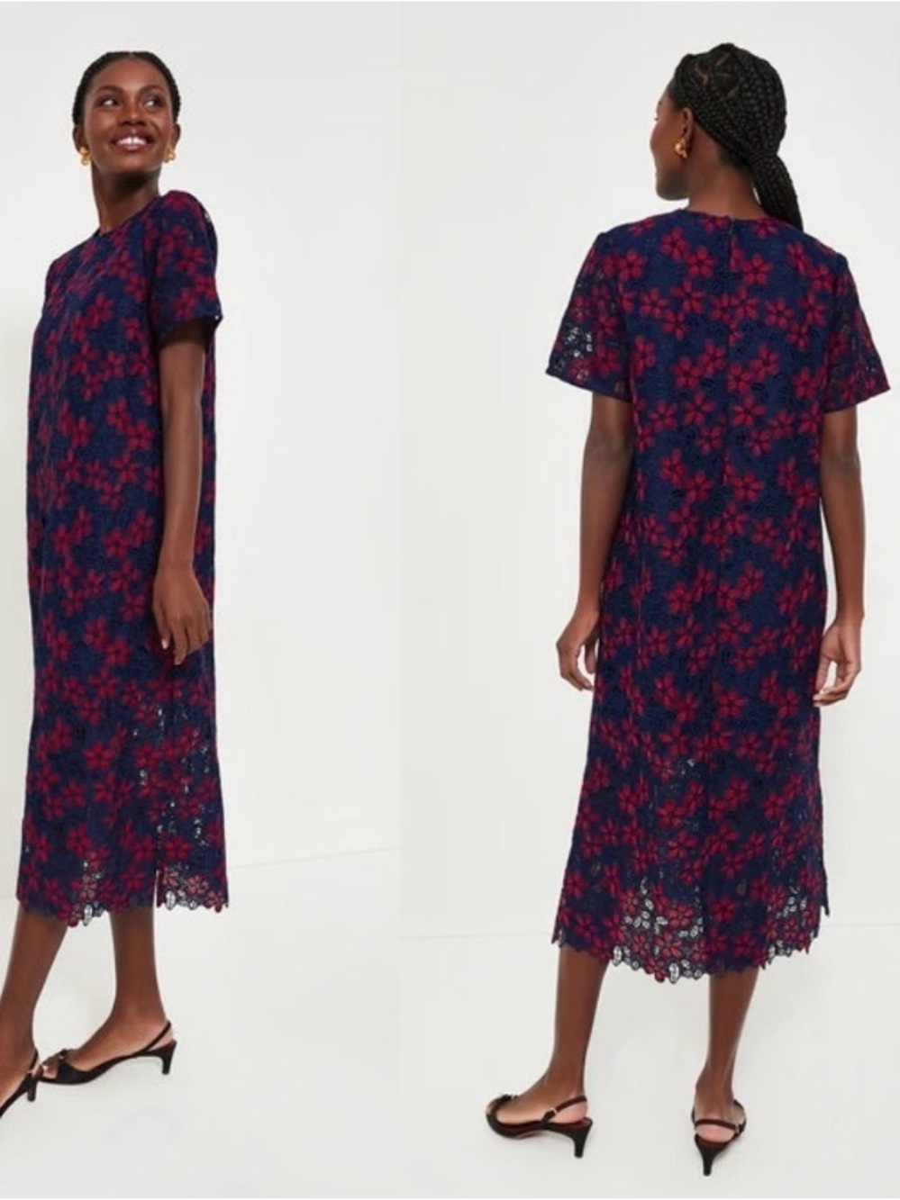 TUCKERNUCK x POMANDER PLACE Midnight Floral Lace Seraphina Dress Size M - Picture 2 of 11